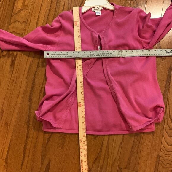 J. Marco Size Large two piece top pink with sequins - Picture 2 of 8